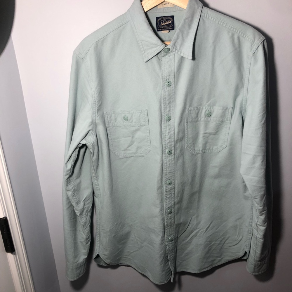 J Crew Medium Light Blue Work Shirt